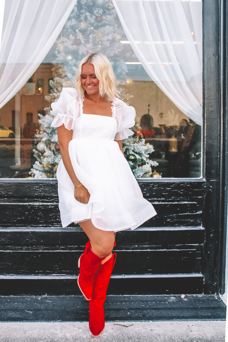 Elsa Backless Organza Babydoll Dress – Indi Wild