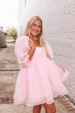 Load image into Gallery viewer, Celebration Organza Babydoll Dress - Pink
