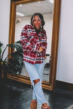 Load image into Gallery viewer, Georgia Plaid Flannel Jacket - Red
