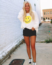 Load image into Gallery viewer, Smiley Face Oversized Sequin Sweatshirt
