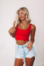 Load image into Gallery viewer, Crimson Cropped Tank - Red
