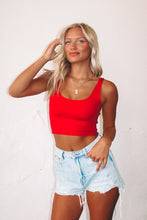 Load image into Gallery viewer, Crimson Cropped Tank - Red
