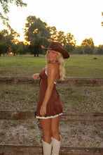 Load image into Gallery viewer, Cowboy Baby Polka Dot Mini Dress
