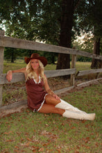 Load image into Gallery viewer, Cowboy Baby Polka Dot Mini Dress
