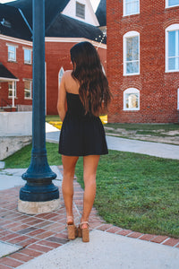 Harbor Walk Double Lined Romper - Black