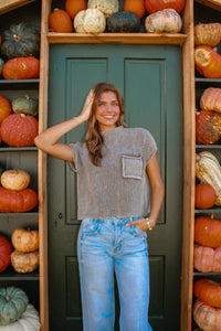 Maple Short Sleeve Sweater - Mocha