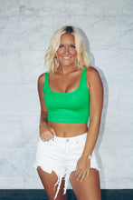 Load image into Gallery viewer, Ponte Cropped Tank - Green
