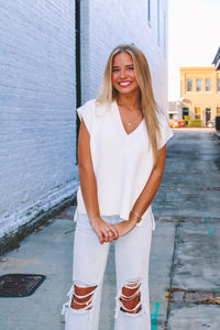 Vancouver Knit Sweater Vest - Ivory