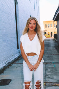 Vancouver Knit Sweater Vest - Ivory