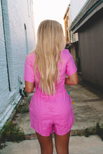Load image into Gallery viewer, Pink Party Zip Up Romper
