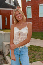 Load image into Gallery viewer, Most Loved Tie Sheer Satin Top - Cream
