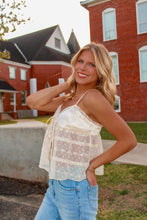 Load image into Gallery viewer, Most Loved Tie Sheer Satin Top - Cream
