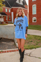 Load image into Gallery viewer, The Cowboy Oversize Graphic Tee - Cobalt Blue
