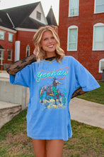 Load image into Gallery viewer, Yeehaw Oversize Graphic Tee - Cobalt Blue

