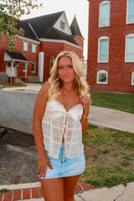 Load image into Gallery viewer, Most Loved Tie Sheer Satin Top - Cream
