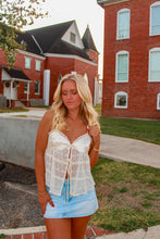 Load image into Gallery viewer, Most Loved Tie Sheer Satin Top - Cream
