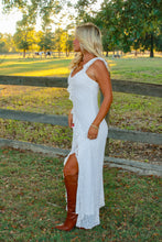 Load image into Gallery viewer, Matrimony Lace Ruffle Maxi Dress - White
