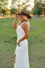 Load image into Gallery viewer, Matrimony Lace Ruffle Maxi Dress - White
