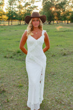 Load image into Gallery viewer, Matrimony Lace Ruffle Maxi Dress - White
