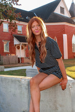 Load image into Gallery viewer, Livingston Stripe Shorts Set - Black
