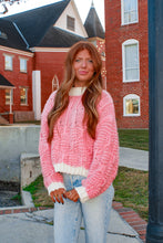 Load image into Gallery viewer, Festive Woven Knit Sweater - Pink
