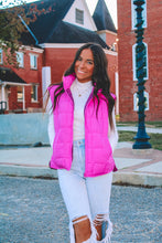 Load image into Gallery viewer, Kennedy Puffer Vest - Fuchsia
