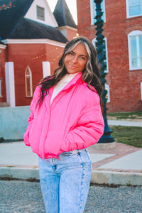 Blizzard Puffer Jacket - Hot Pink