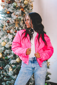 Blizzard Puffer Jacket - Hot Pink