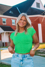 Load image into Gallery viewer, Lucky Me Ribbed Baby Tee - Green
