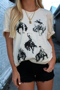 5 Cowboys Graphic Tee - Sand