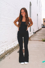 Load image into Gallery viewer, Simone Flare Leggings Jumpsuit - Black
