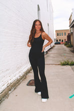 Load image into Gallery viewer, Simone Flare Leggings Jumpsuit - Black

