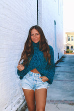 Load image into Gallery viewer, Tatum Turtleneck Chenille Sweater - Teal
