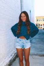 Load image into Gallery viewer, Tatum Turtleneck Chenille Sweater - Teal
