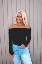 Load image into Gallery viewer, Wednesday Off The Shoulder Top - Black
