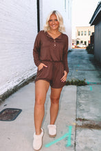 Load image into Gallery viewer, Blitzen Long Sleeve Romper - Brown
