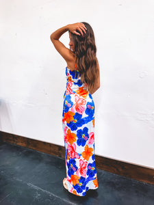 Lilo Floral Satin Maxi Dress