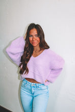 Load image into Gallery viewer, Heart Candy Flounce Sweater - Lavender
