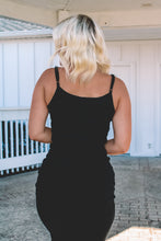 Load image into Gallery viewer, Boca Raton Ribbed Fitted Maxi Dress - Black
