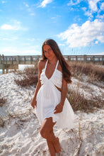 Load image into Gallery viewer, Colada Halter Dress - White
