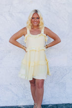 Load image into Gallery viewer, Lemon Babydoll Ruffle Dress - Yellow
