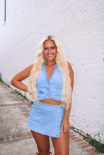 Load image into Gallery viewer, Lucky You Denim Short Set - Light Blue
