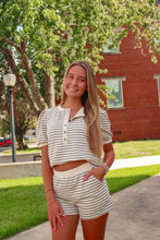 Load image into Gallery viewer, Livingston Stripe Shorts Set - Oatmeal
