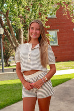 Load image into Gallery viewer, Livingston Stripe Shorts Set - Oatmeal
