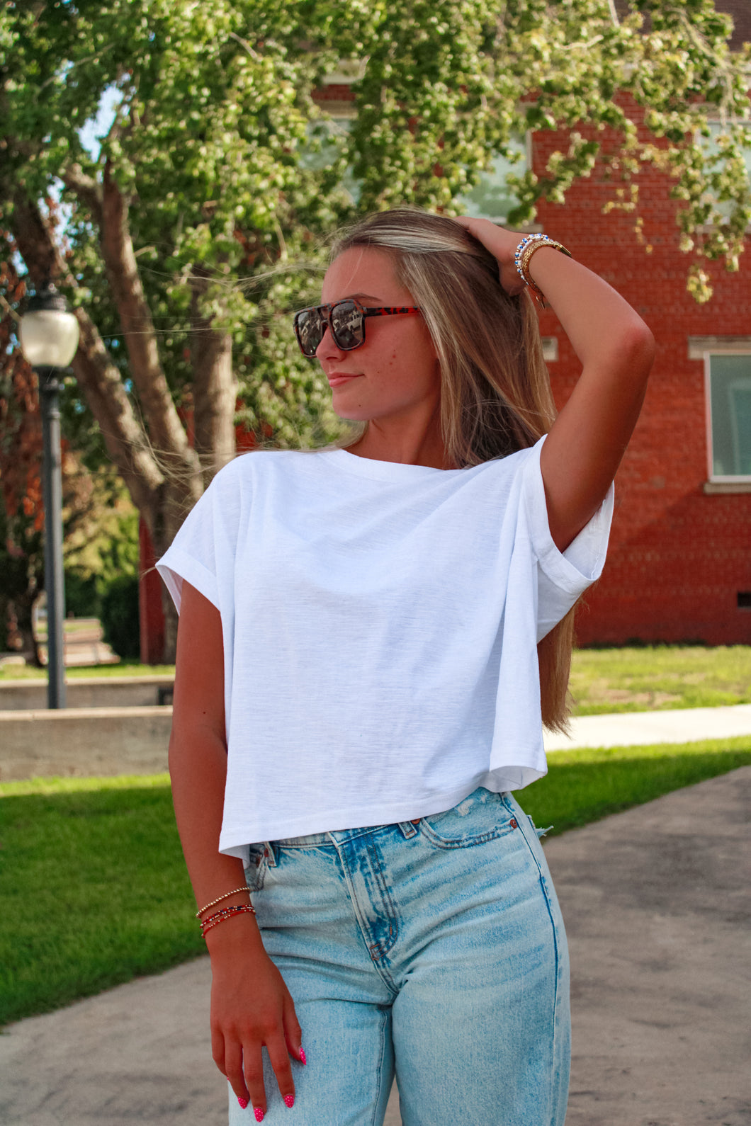 Canyon Boxy Tee - White