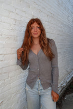 Load image into Gallery viewer, Seattle Ribbed Button Sweater - Gray
