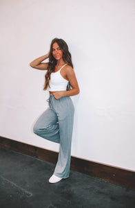 Landis Wide Leg Sweatpants - Grey