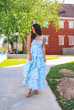 Load image into Gallery viewer, Tea Party Open Back Floral dress - Blue
