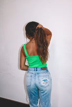 Load image into Gallery viewer, Sunkist Ribbed Tank - Green
