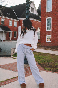 Hampton High Waist Sweatpants - Heather Gray